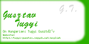 gusztav tugyi business card